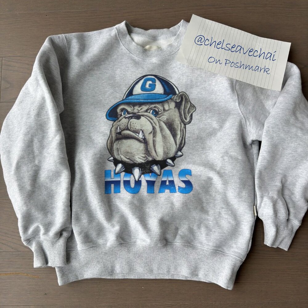 Vintage 90s Georgetown University Crewneck Sweatshirt, Georgetown Hoyas Shirt